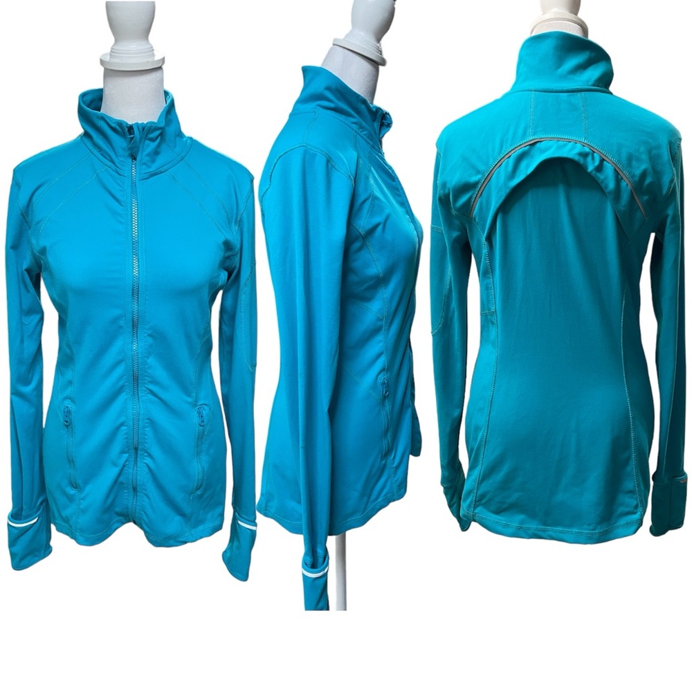 JOIA NYC Performance Wear Aqua Running Zip Front Jacket Size Small